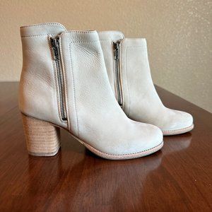 Frye Booties White Nubuck Leather, New, Gorgeous, Size 8